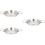 3Pcs Stainless Steel Snack Holder Silver Smooth Surface Easy Clean 6