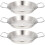 3Pcs Stainless Steel Snack Holder Silver Smooth Surface Easy Clean 7