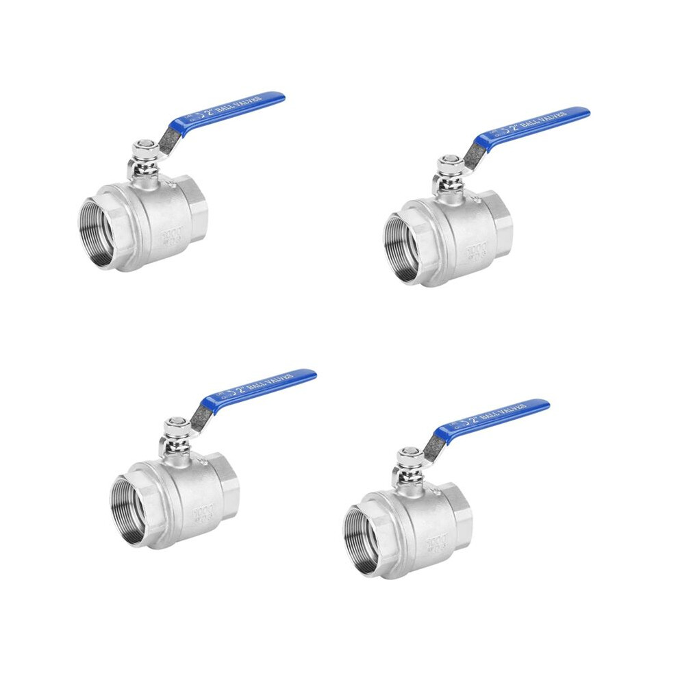 4X Valve Female Thread 2 Inch 304 Stainless Steel Full Port Female Thread Valve 2 Inch Dn50 1000 Wog 4712283586916