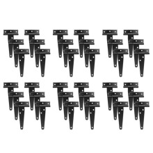 36 Uds., 4 Pulgadas, Bisagras con Correa en T, Bisagra Rústica con Correa para Puerta, Bisagras Negras para Puertas y Ventanas, Vallas y Graneros
