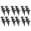36 PCS 4 Inch T-Strap Hinges Rustic Gate Strap Hinge Rustproof Gate Door Black Hinges for Windows, Fence and Barn Gates 1