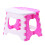 3Pcs Portable Folding Step Stool Pink Plastic with Handle 7