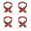 4Stk Roter Schultergurt Bag Belt Strap Langlebig Und 2