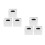 6St Microfoon Vlaghouders Plastic Vierkant Met Logo Station 6