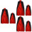 6Pièces Cape De Vampires Colorée Durable Pour Soirée Cosplay Halloween 6