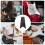 3Pcs Black Folding Guitar Frame with Silicone Sleeve Non-Slip Base 3