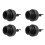 4X Dust Plug Attach with Rope Diving Dust Cap for Scubas Tanks Valves End Cap Diving Dust Cap Dive Accessory Black 1