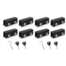 Window Locks,8 PCS Sliding Adjustable Window Safety Locks Perfect for Vertical Windows and Sliding Doors Garage Door