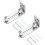 2X Modern Chrome Sliding Barn Door Floor Guide  Bearings Adjustable Stay Roller Wall Mount System for All Size Door 1