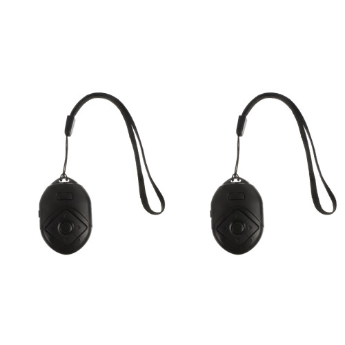 2Pièces Télécommande Noire Pour Selfie Et Photo Mobile 2