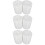 900Paren Zelfklevende Witte Hook En Loop Dotstickers Sterke Hechting 8