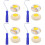 4Ensembles Rouleaux De D'angle Multicolores Fer 6