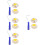 4Ensembles Rouleaux De D'angle Multicolores Fer 8