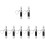 8Pcs Outdoor Survival Whistles with Compass Flashlight Black Durable 2