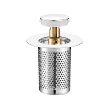 Bathroom Sink Stopper for 1.3-2.1 Inch, Sink Drain Filter with Removable Stainless Steel Filter Basket Hair Catcher