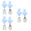 3Ensembles Ustensiles Court Silicone Acier 10