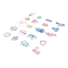 100pcs Colorful Metal Paper Clips, Reusable Office & School Supplies