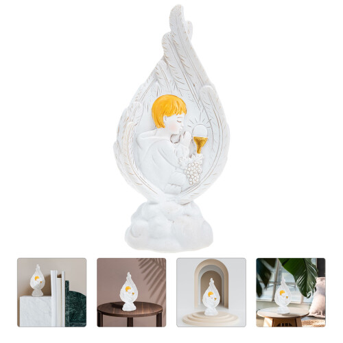 2Pièces Figurines En Résine Décoration Multiusage Maison Église 1