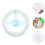 30Pcs Sky-Blue Plastic Drafting Tools Clear Circle Ruler Protractor 8