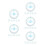 30Pcs Sky-Blue Plastic Drafting Tools Clear Circle Ruler Protractor 9
