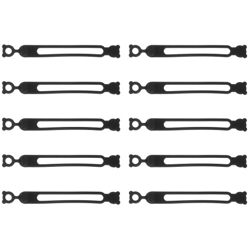 20Pièces -Câbles Silicone Noir Durables Pour Bureau Et Maison 2