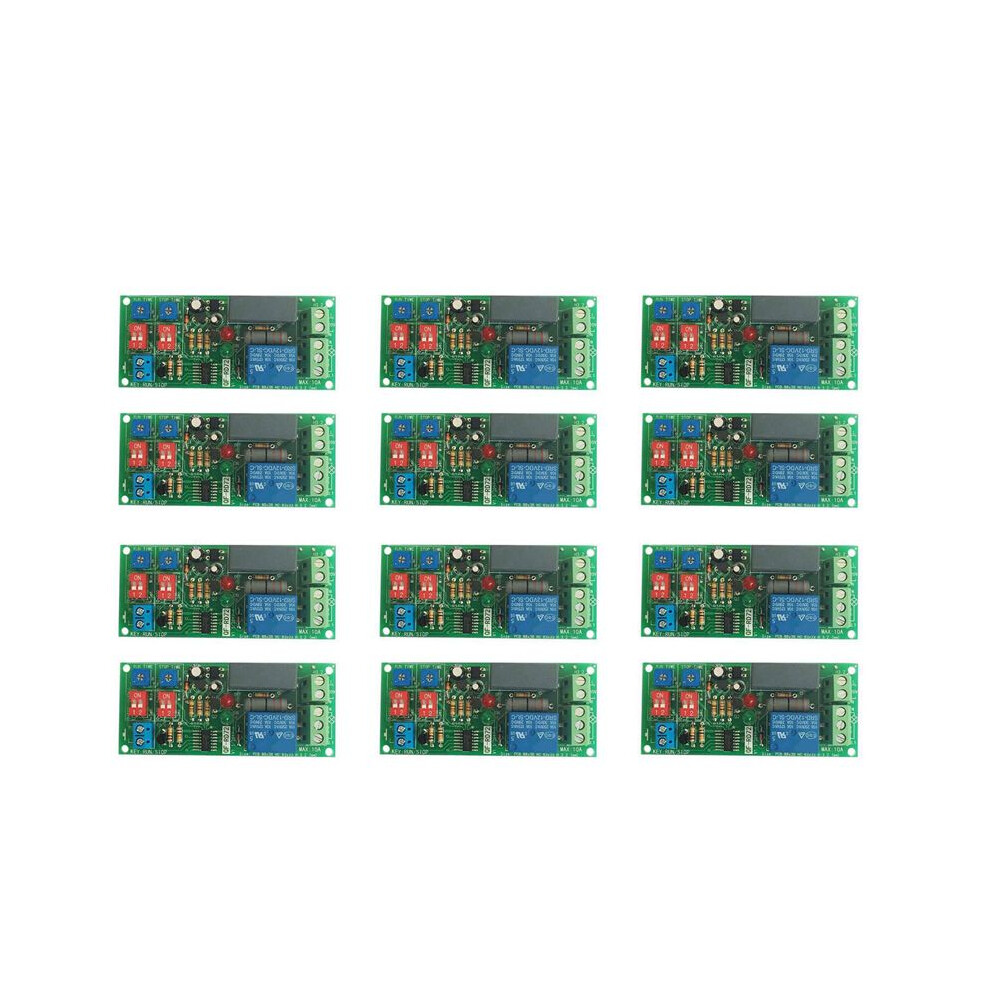 12Pcs Dual Adjustable Cycle Delay Timing Relay Repeat Off Infinite Loop Timer Module Ac 100V 110V 240V 6033189774299