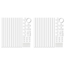 4M Electrical Cable Trunking,Cable Concealer Wall for One Cord,Paintable PVC Cable Cover,Cable Trunking 20Pcs L40cm