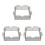 3Ensembles Clôtures Miniatures Plastique Gris Clair DIY 3
