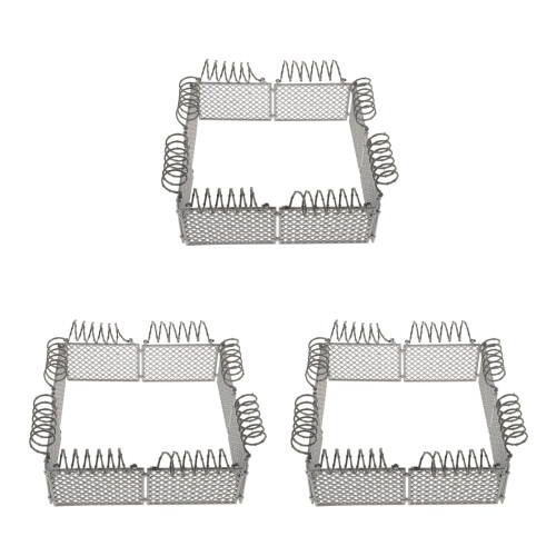 3Ensembles Clôtures Miniatures Plastique Gris Clair DIY 2