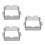 3Ensembles Clôtures Miniatures Plastique Gris Clair DIY 4