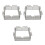 3Ensembles Clôtures Miniatures Plastique Gris Clair DIY 6