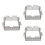 3Ensembles Clôtures Miniatures Plastique Gris Clair DIY 7