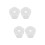 4Pièces Cache Trou Bras Essuie-Glace Transparent Durable 8
