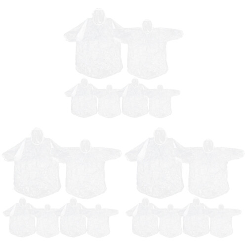 3Ensembles Ponchos Imperméables Jetables Légers Ajustée 2