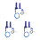 3Ensembles Manette Bleu Pour Quad Avec Kill Switch 7
