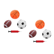 2Sets Kleurrijke Mini Basketballen, Met Pomp, Voor Kleuters En Kids