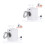 2Pièces Mini Machine À Laver Blanche Métal Décor Maison 8