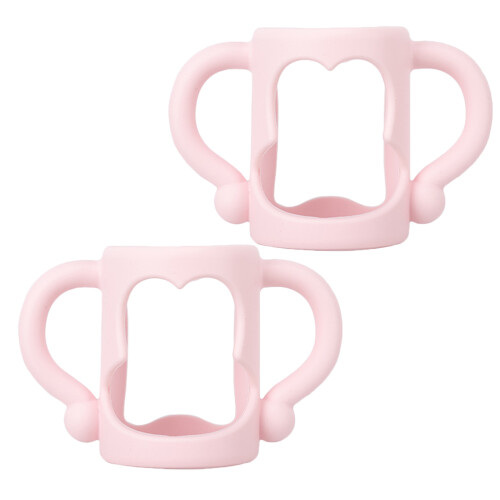 4Pièces Poignées Pour Bébé Rose Ergonomiques Portables 1