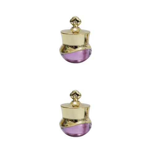 2Pièces Pots Cosmétiques Violet Réutilisables Pour Crème Luxe 1