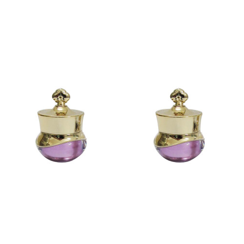 2Pièces Pots Cosmétiques Violet Réutilisables Pour Crème Luxe 2