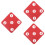 3St Rubber Schermdoelen Rood Duurzaam Oefendoel Compact Voor Training 8