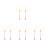 8Pièces Éventails Décoratifs Blancs DIY Peinture Pour Occasions 3