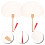 8Pièces Éventails Décoratifs Blancs DIY Peinture Pour Occasions 10