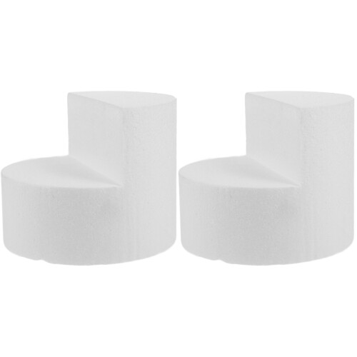 2Pièces Cake Modèle Blanc En Mousse Léger Décoration Cake Step 1
