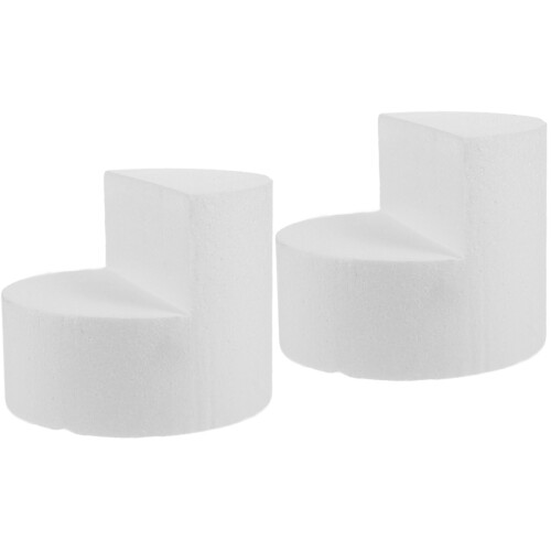 2Pièces Cake Modèle Blanc En Mousse Léger Décoration Cake Step 2