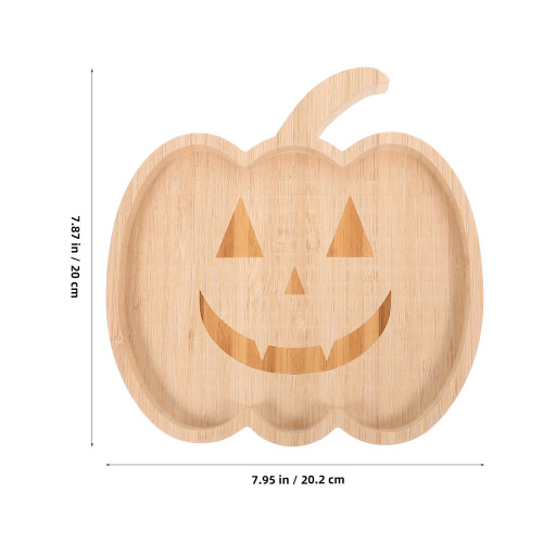 2Pièces Plateau Bois Kaki Pour Halloween 1