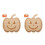 2Pièces Plateau Bois Kaki Pour Halloween 9