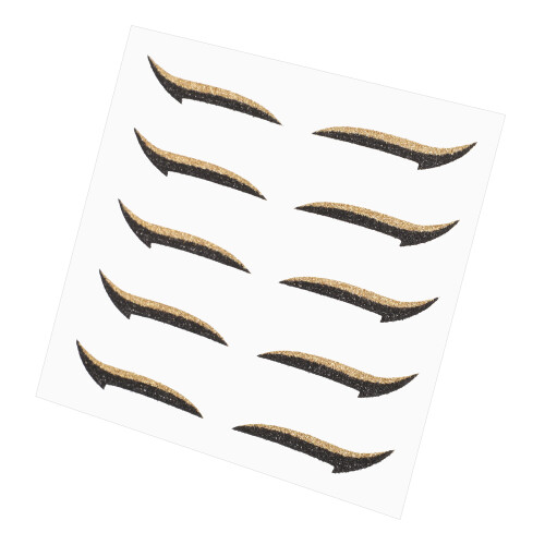 10Paires Eyeliner Pailleté Auto-Adhésif Pe Multiusage Multi 1