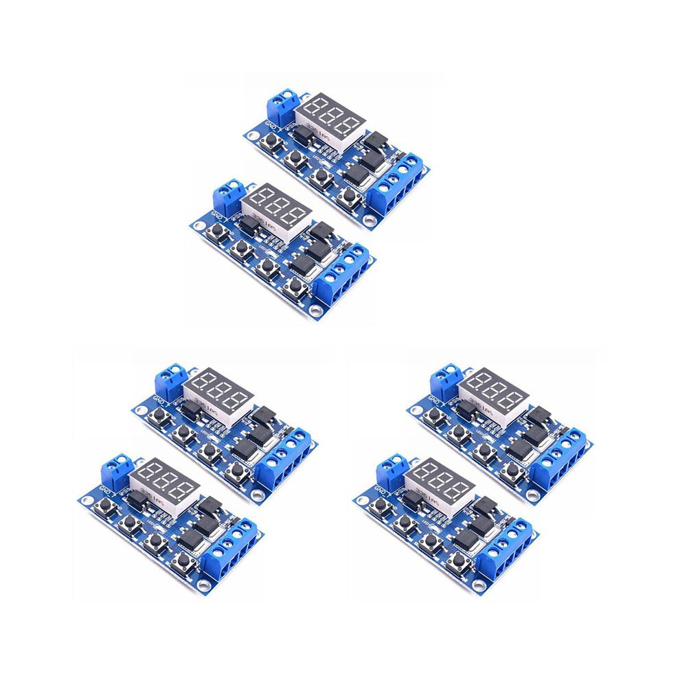 6Pcs Dc12-24V Dual Mos Digital Delay Relay Trigger Cycle Timer Delay Circuit Board Timing Control Module 6032093495658