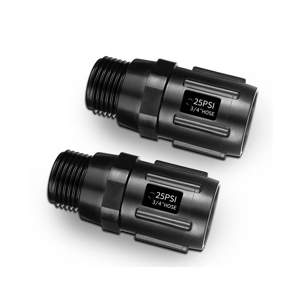 Drip Irrigation Pressure Regulator 25 Psi 3/4 Inch Hose Thread Drip Irrigation Pressure Reducer - 2 Pack 6033391682573